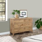 Hampstead Wide Chest - 6 Drawer - Rustic Oak 