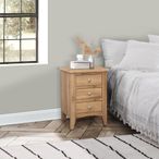 Hampstead Bedside Cabinet - 3 Drawer - Rustic Oak 