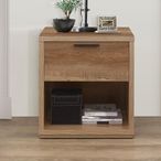 Stockwell Bedside Cabinet - 1 Drawer - Rustic Oak