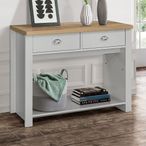 Highgate Console Table - 2 Drawer - Grey Painted