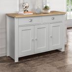 Highgate Medium Sideboard - 3 Door - Grey Painted