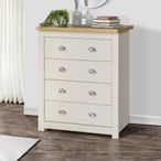 Highgate Chest - 4 Drawer - Cream Painted