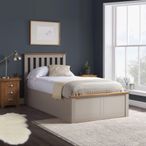 Phoenix Ottoman Storage Bed - Pearl Grey - Sizes Available