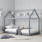 Kids House Bed - Grey
