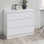 Oslo Small Chest - 3 Drawer - White