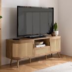 Noah TV Unit - 150cm - Oak and Rattan