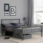 Montana Bed Frame - Chrome Metal - Sizes Available