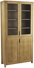 Taranto Display Cabinet - 4 Door - Oak