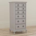 Etienne Tall Chest - 6 Drawer - Grey