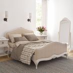 Ivory Upholstered Bedstead - Sizes Available