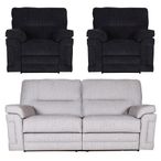 Buoyant Plaza Fabric Sofa Set - 3+1+1 Seater Recliner - Variation Available