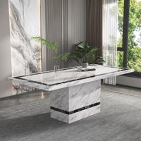 Rome Dining Table - Beige Marble - Sizes Available