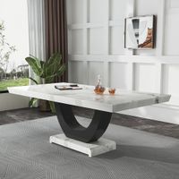 Madrid Dining Table - White Marble - Sizes Available