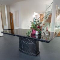 Naples 6 Seater Black Marble Dining Table - Sizes Available
