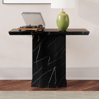 Naples Console Table - Black Marble