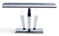 Dolce Console Table - Grey Marble & Chrome