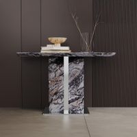 Saronno Console Table - Grey Marble