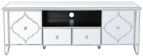 Marrakech Silver Mirrored Storage TV Unit