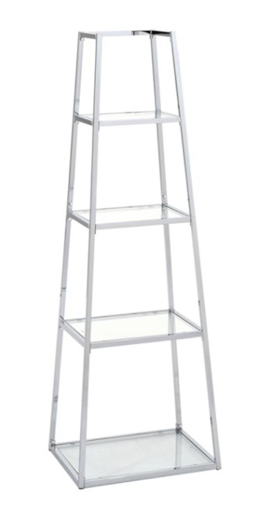 Logan Glass and Chrome Ladder Display Unit