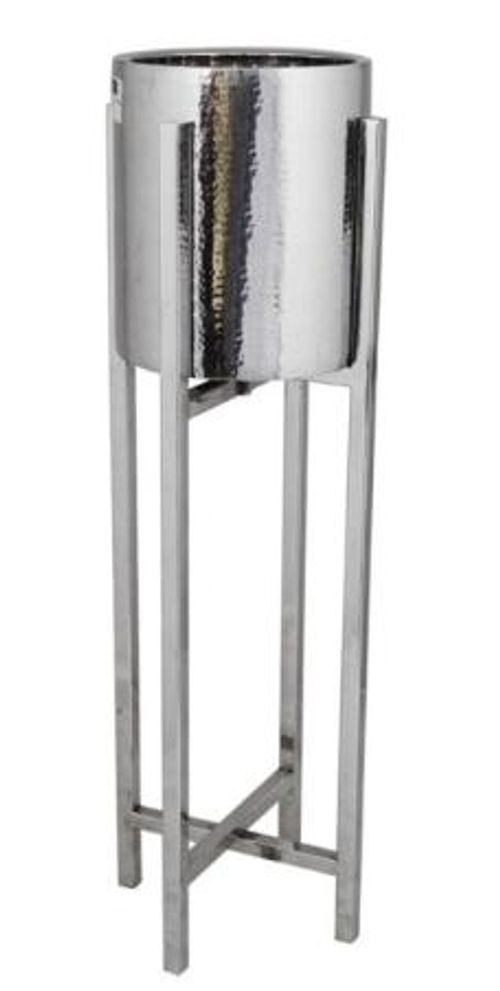 Stainless Metal Wine Cooler Bowl On Stand