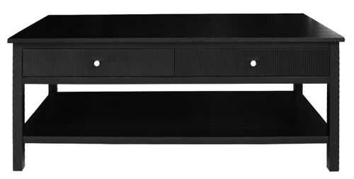 Lindon Matte Black 2 Drawer Coffee Table