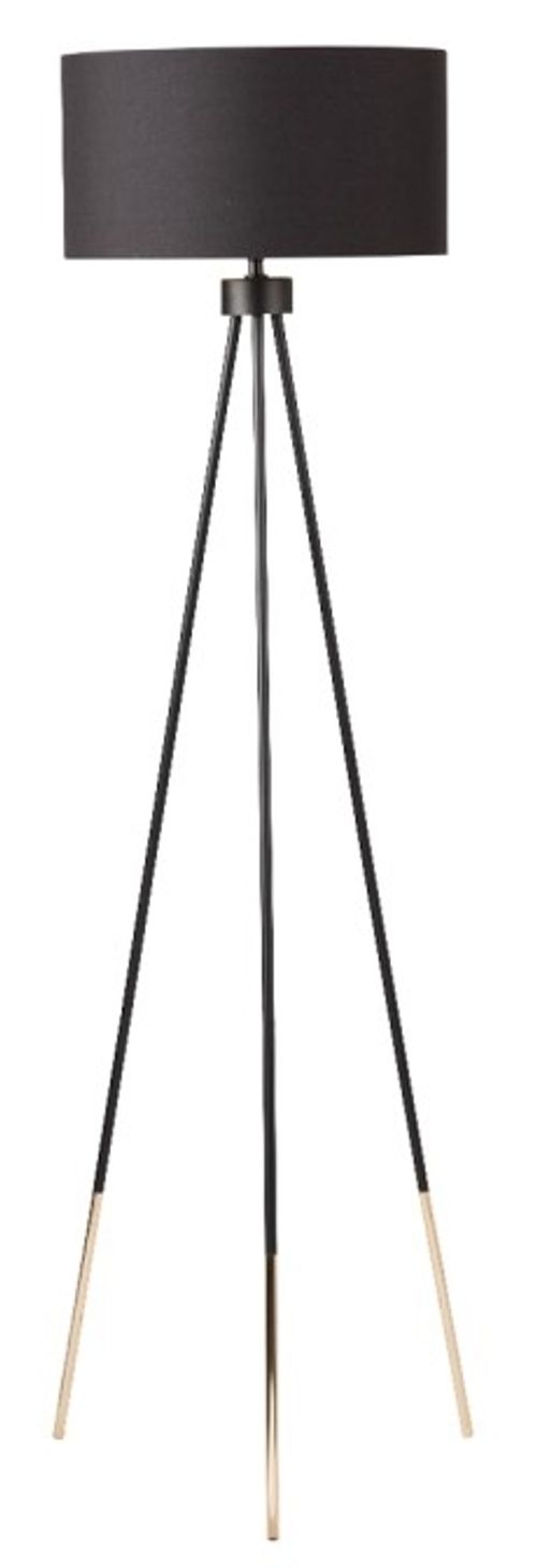 Tripod Black Shade Floor Lamp