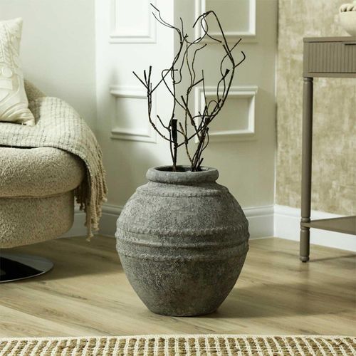 Handmade Antique Dark Grey Vase