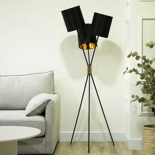 Black Metal Tripod Floor Lamp