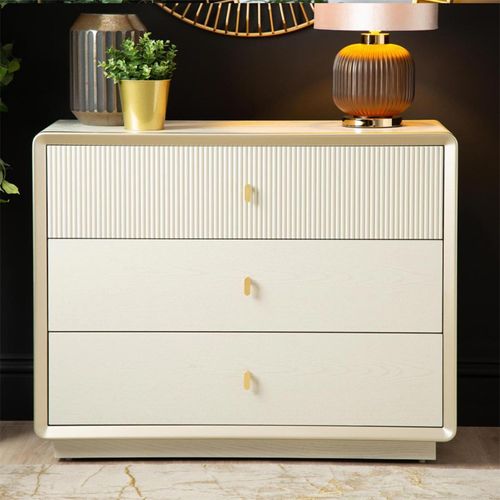 Amelie Cream Elm 3 Drawer Chest