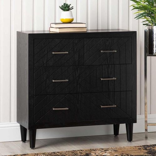 Solano Black 2+2 Drawer Chest