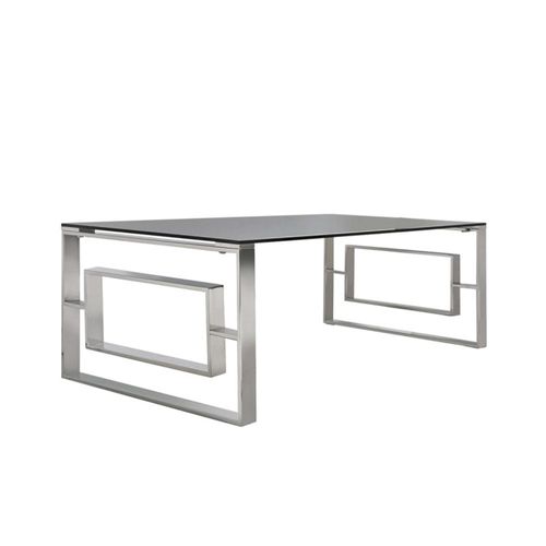 Apex Clear Glass and Chrome Coffee Table