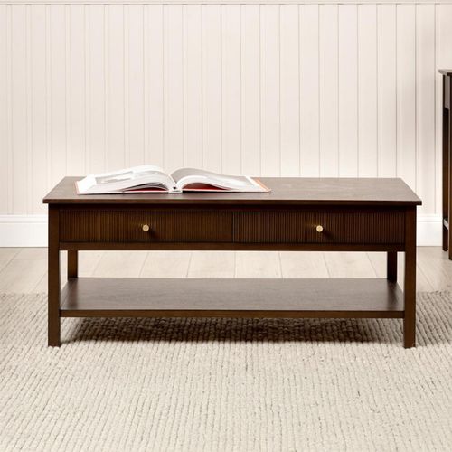 Lindon Walnut 2 Drawer Coffee Table