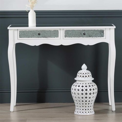 Oakley White 2 Drawer Console Table