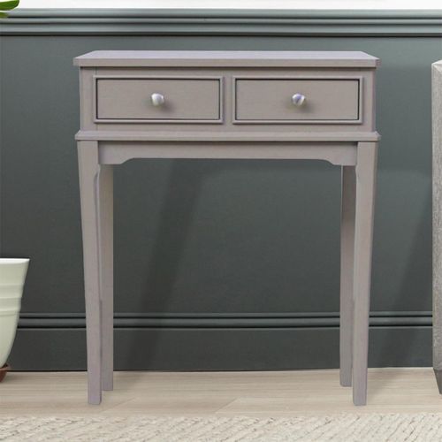 Taupe 2 Drawer Small Console Table