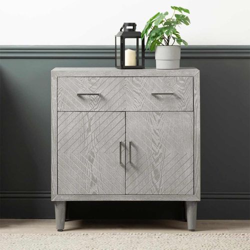 Venus Grey Elm 2 Door Small Sideboard - 75cm