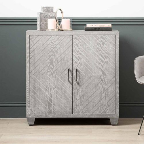 Venus Grey Elm 2 Door Small Sideboard - 80cm