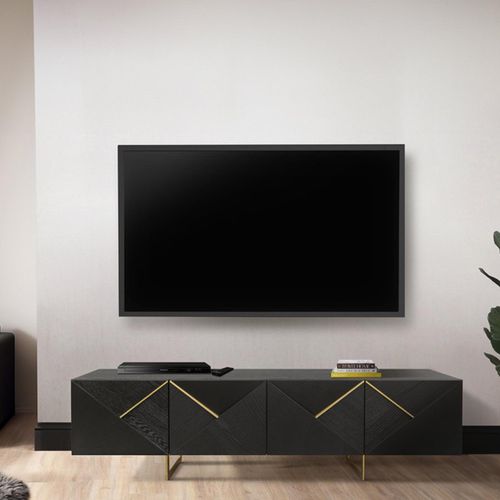 Ivanna Dark Wood 4 Door TV Unit