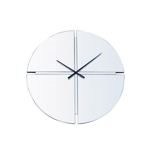 Clear Mirrored Round Wall Clock