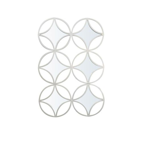 Silver Metal Wall Mirror - 70cm x 107cm