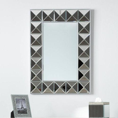 White Rectangular Wall Mirror - 58cm x 81cm