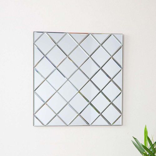 Criss Cross Square Wall Mirror - 50cm x 50cm