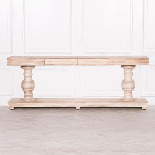 Mango Wood 2 Drawer Extra Large Console Table