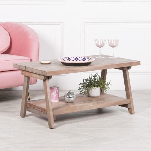 Rustic Acacia Wooden Small Coffee Table