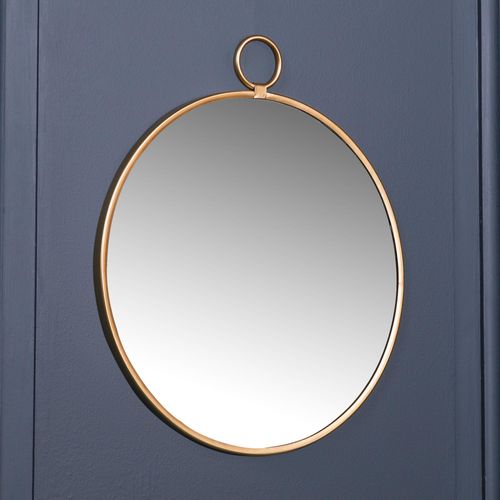 Gold Hook Wall Mirror - 50cm x 58.5cm