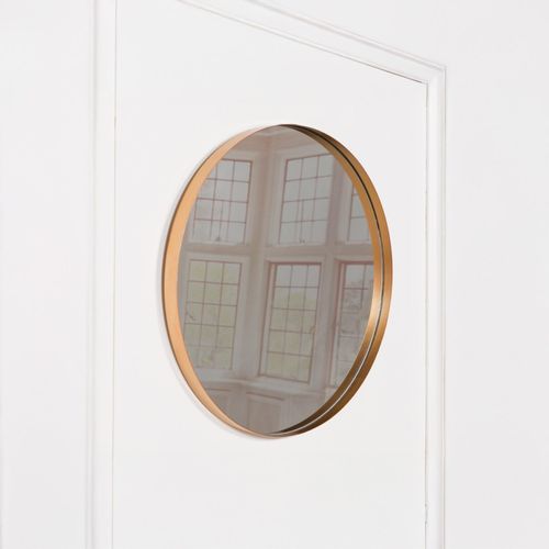 Gold Round Wall Mirror - 50cm x 50cm
