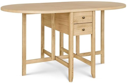 Clemence Richard Moreno Oak Drop Leaf Dining Table - 6 Seater