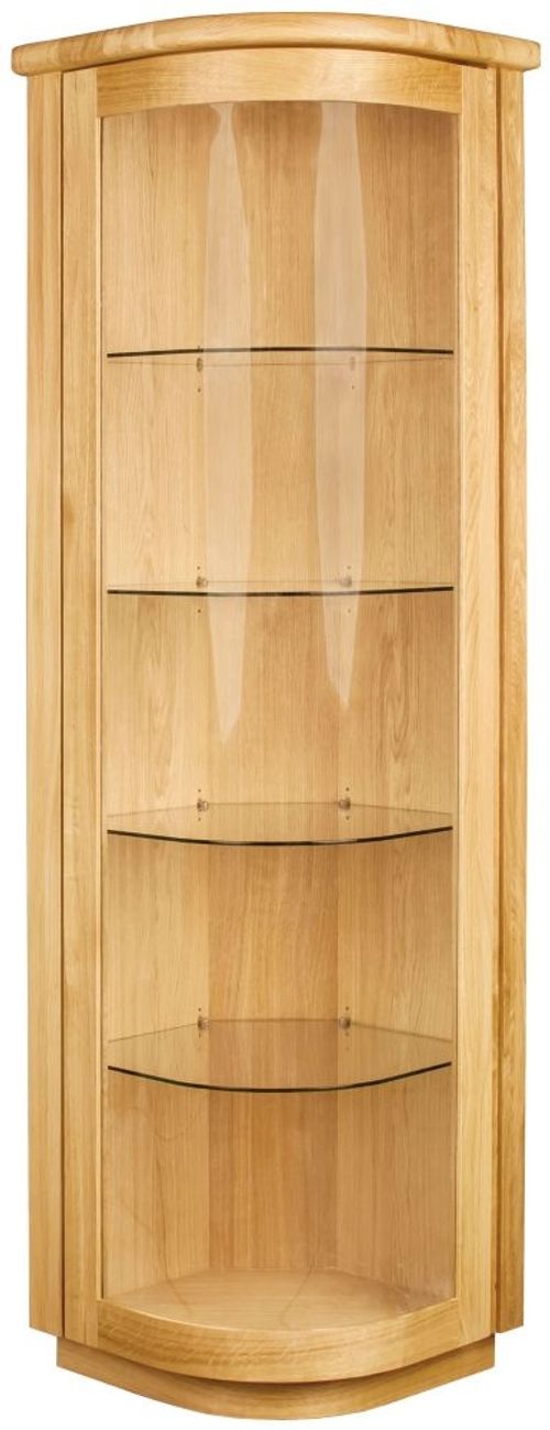 Clemence Richard Sorento Oak 1 Door Corner Display Cabinet