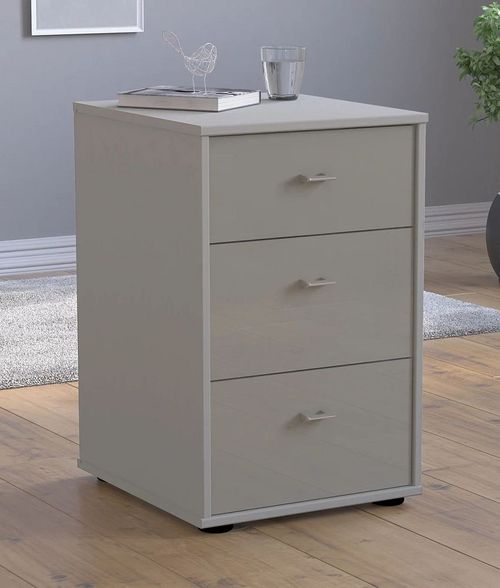 Wiemann Rialto 3 Drawer Bedside Cabinet in Pebble Grey