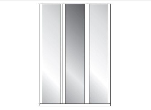 Wiemann Berlin 3 White Glass Door with 1 Mirrored Door Wardrobe - FSS15952