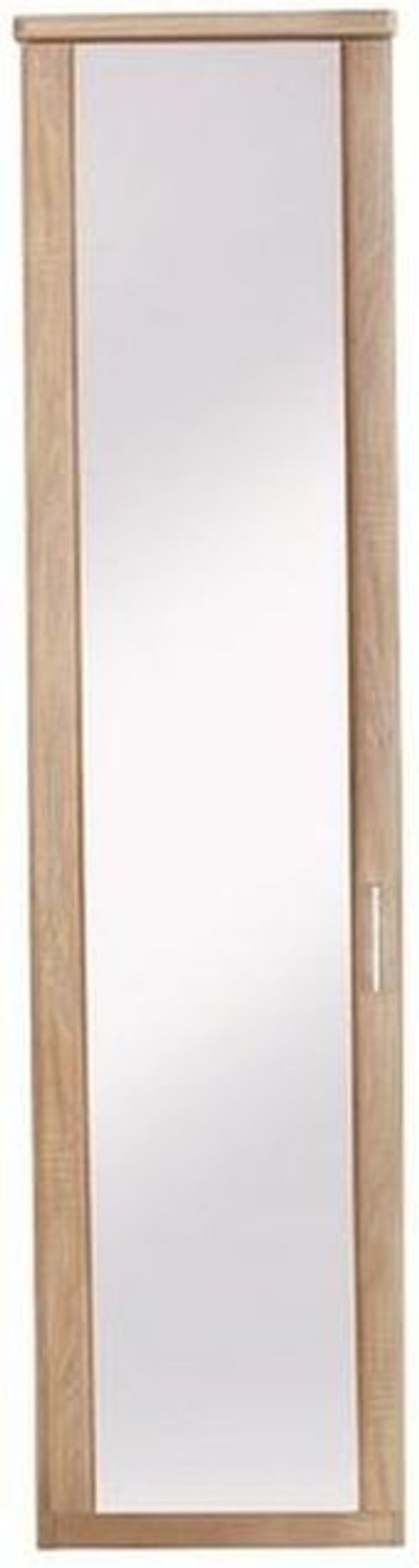 Wiemann Luxor 3+4 Single Mirror Door Wardrobe in Rustic Oak - LH